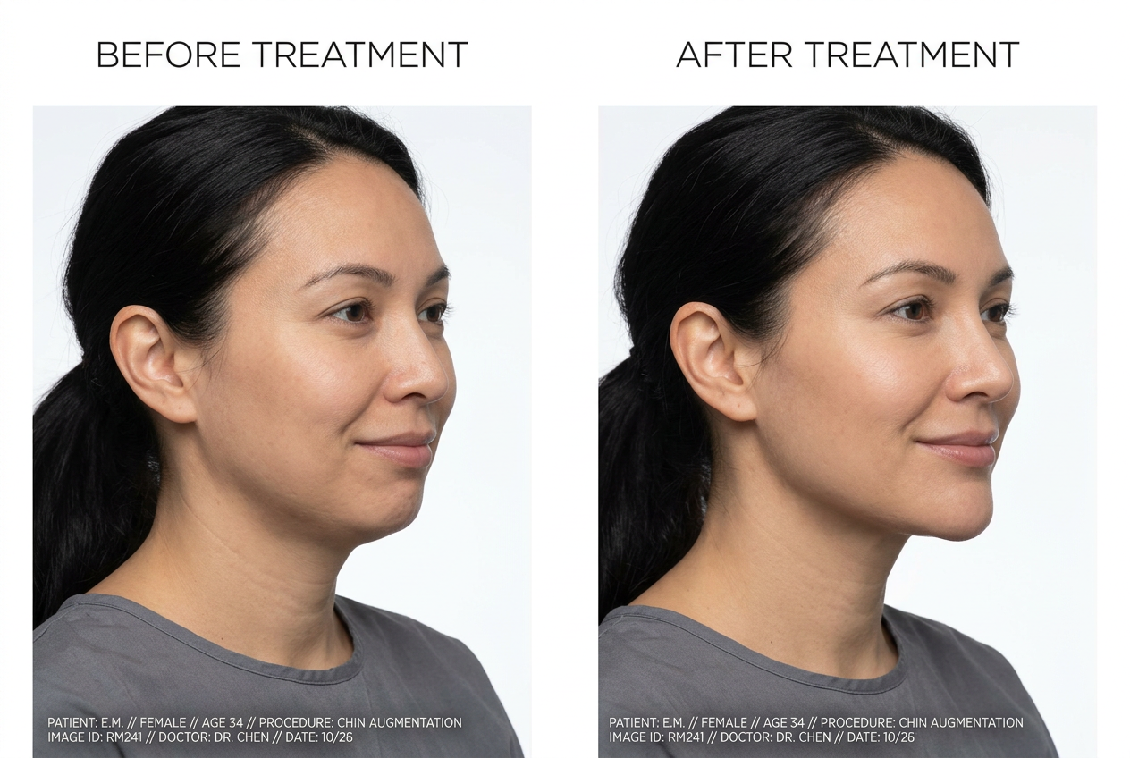 Chin augmentation results