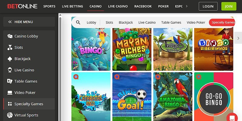 BetOnline - a New York online casino we tested