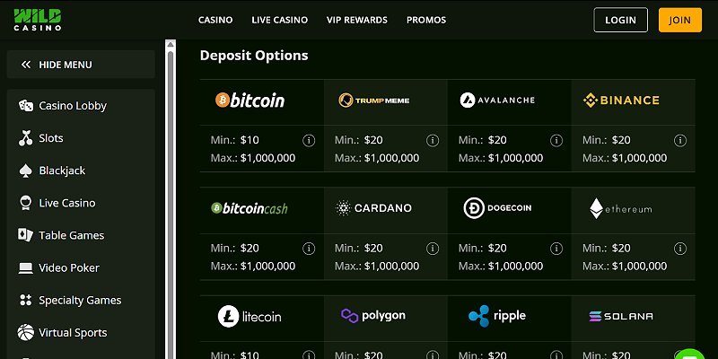 Wild Casino - a New York online casino we tested